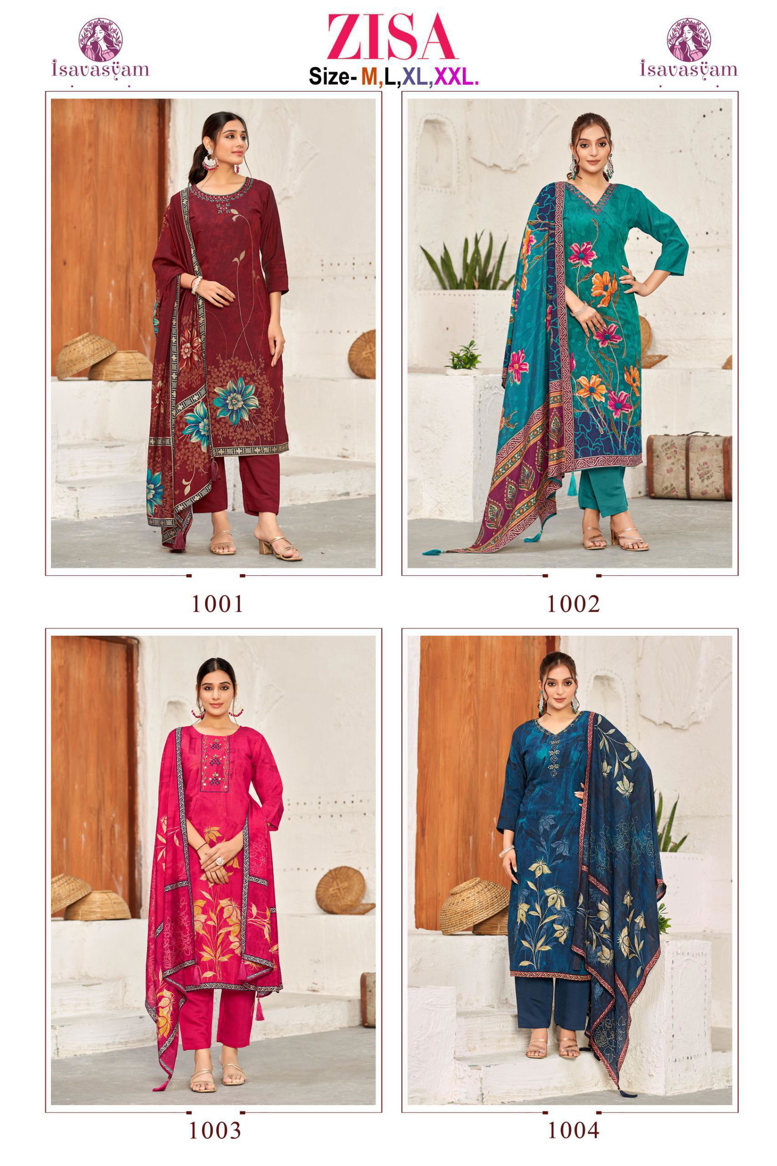 Zisa By Isavasyam Roman Silk Printed Readymade Suits Wholesale Shop In Surat